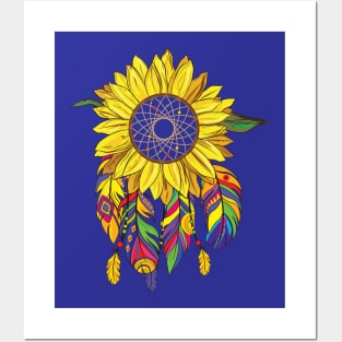 Sunflower Dreamcatcher Posters and Art